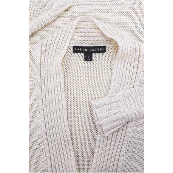 RL linen & silk white cardigan - S - Picture 3 of 6